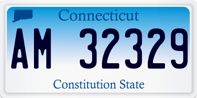 CT license plate AM32329