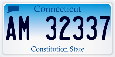 CT license plate AM32337