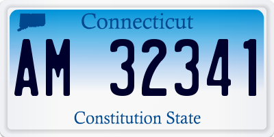 CT license plate AM32341