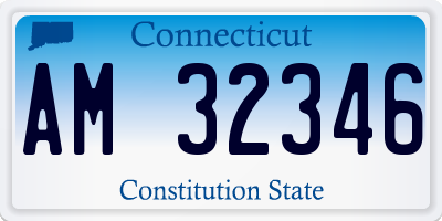 CT license plate AM32346
