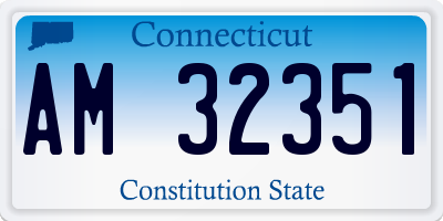 CT license plate AM32351