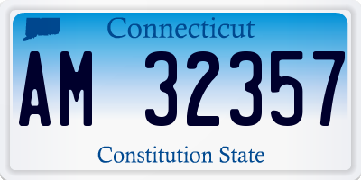 CT license plate AM32357