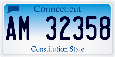 CT license plate AM32358