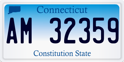 CT license plate AM32359