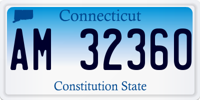 CT license plate AM32360