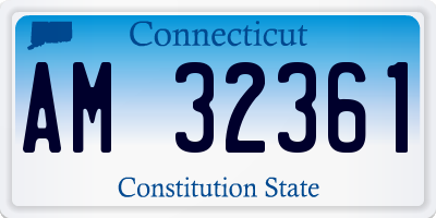 CT license plate AM32361