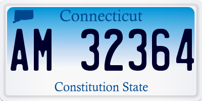 CT license plate AM32364