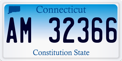 CT license plate AM32366