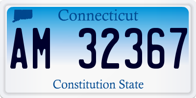CT license plate AM32367