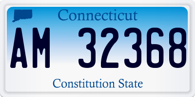 CT license plate AM32368