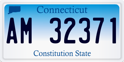 CT license plate AM32371