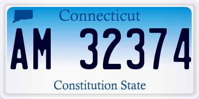 CT license plate AM32374
