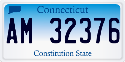CT license plate AM32376