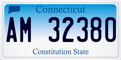 CT license plate AM32380