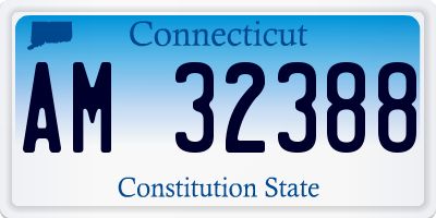 CT license plate AM32388