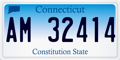CT license plate AM32414