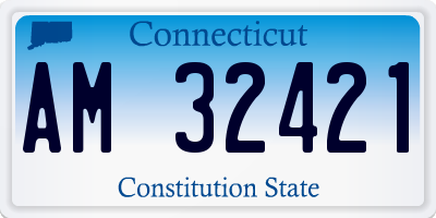 CT license plate AM32421