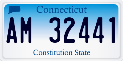 CT license plate AM32441