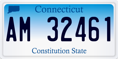 CT license plate AM32461