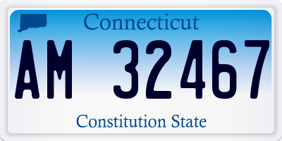 CT license plate AM32467