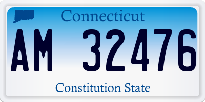 CT license plate AM32476