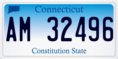 CT license plate AM32496