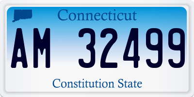CT license plate AM32499