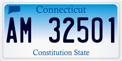 CT license plate AM32501