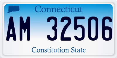 CT license plate AM32506