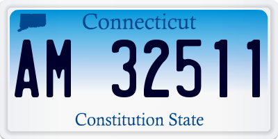CT license plate AM32511