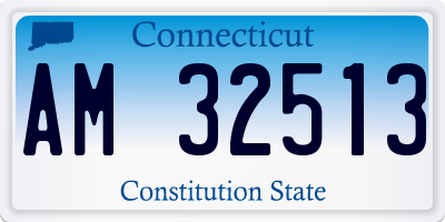 CT license plate AM32513