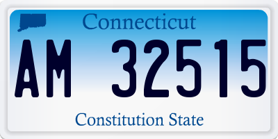 CT license plate AM32515