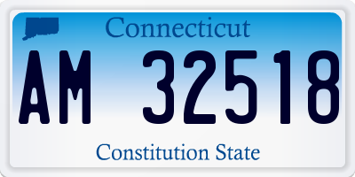 CT license plate AM32518