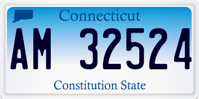 CT license plate AM32524