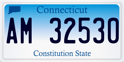 CT license plate AM32530