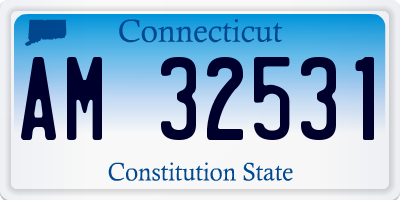 CT license plate AM32531