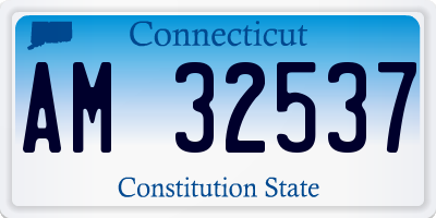 CT license plate AM32537