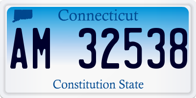 CT license plate AM32538