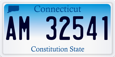 CT license plate AM32541