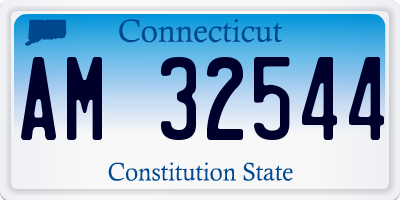 CT license plate AM32544