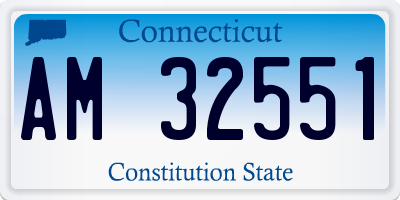 CT license plate AM32551