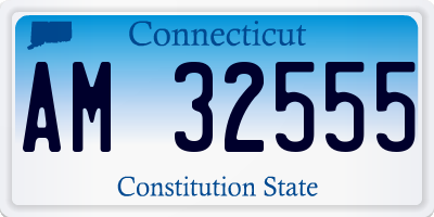 CT license plate AM32555