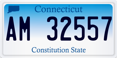 CT license plate AM32557