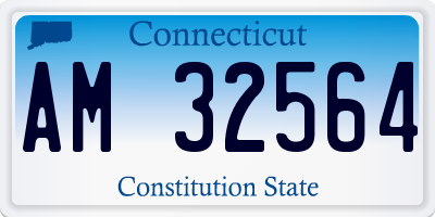 CT license plate AM32564