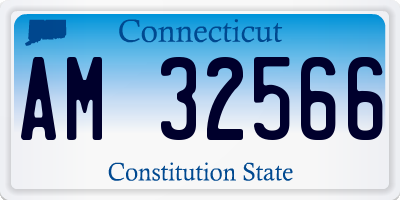 CT license plate AM32566