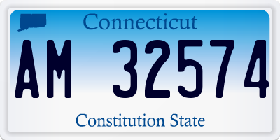 CT license plate AM32574