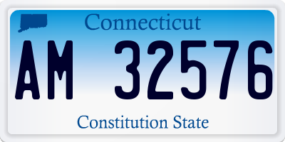 CT license plate AM32576