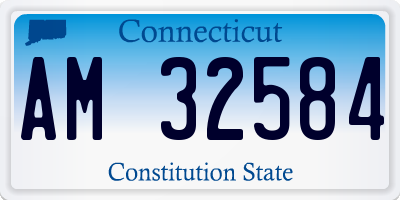 CT license plate AM32584