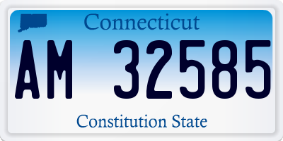CT license plate AM32585