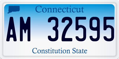 CT license plate AM32595